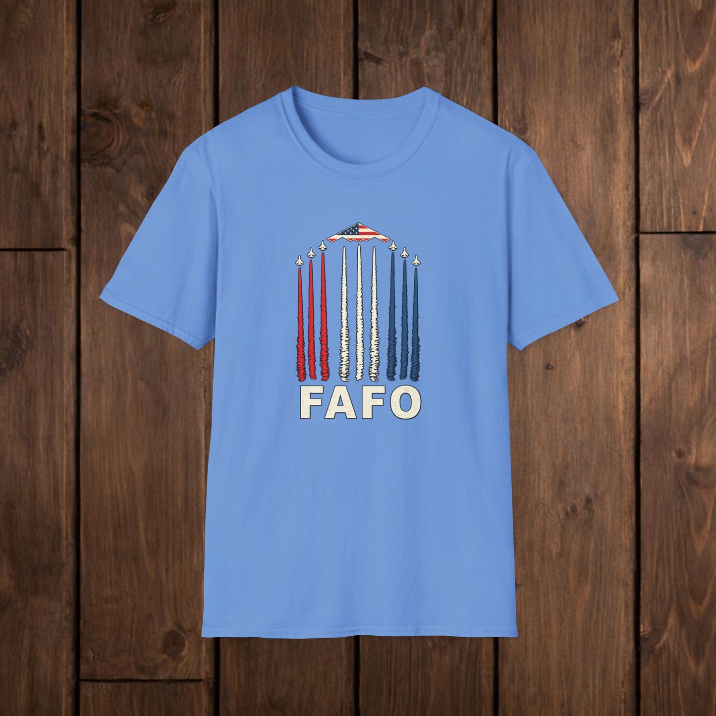 FAFO Jetpack Aviation Tee — Red, White & Blue Graphic image 14