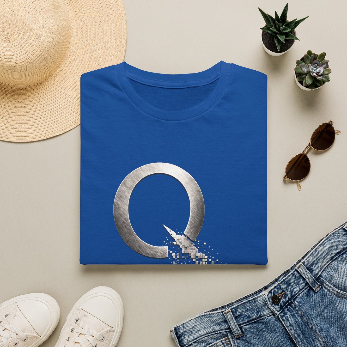 QNotables Metallic Shirt – Research Discern Know Graphic Tee – Digital Dissolve Logo T-Shirt – Truth Seeker Apparel