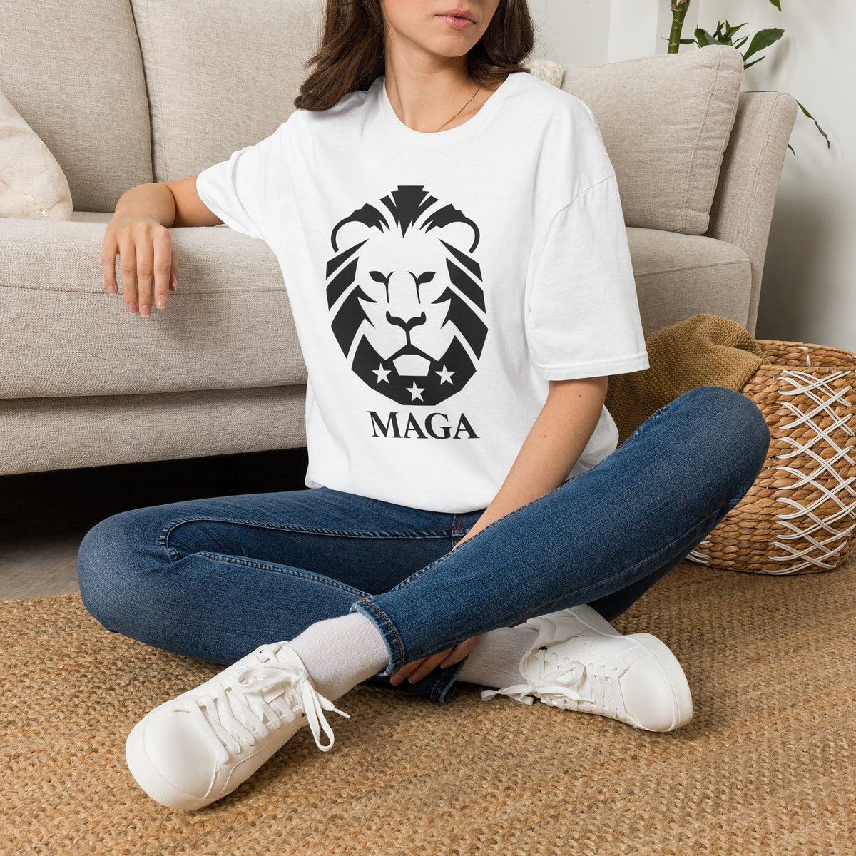MAGA Lion T-Shirt — Bold Patriotic Graphic Tee