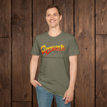 Research Vintage T-Shirt — "Research EST. 1776" Retro Script Science Tee