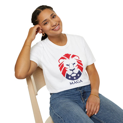 MAGA Lion T-Shirt — Bold Patriotic Graphic Tee