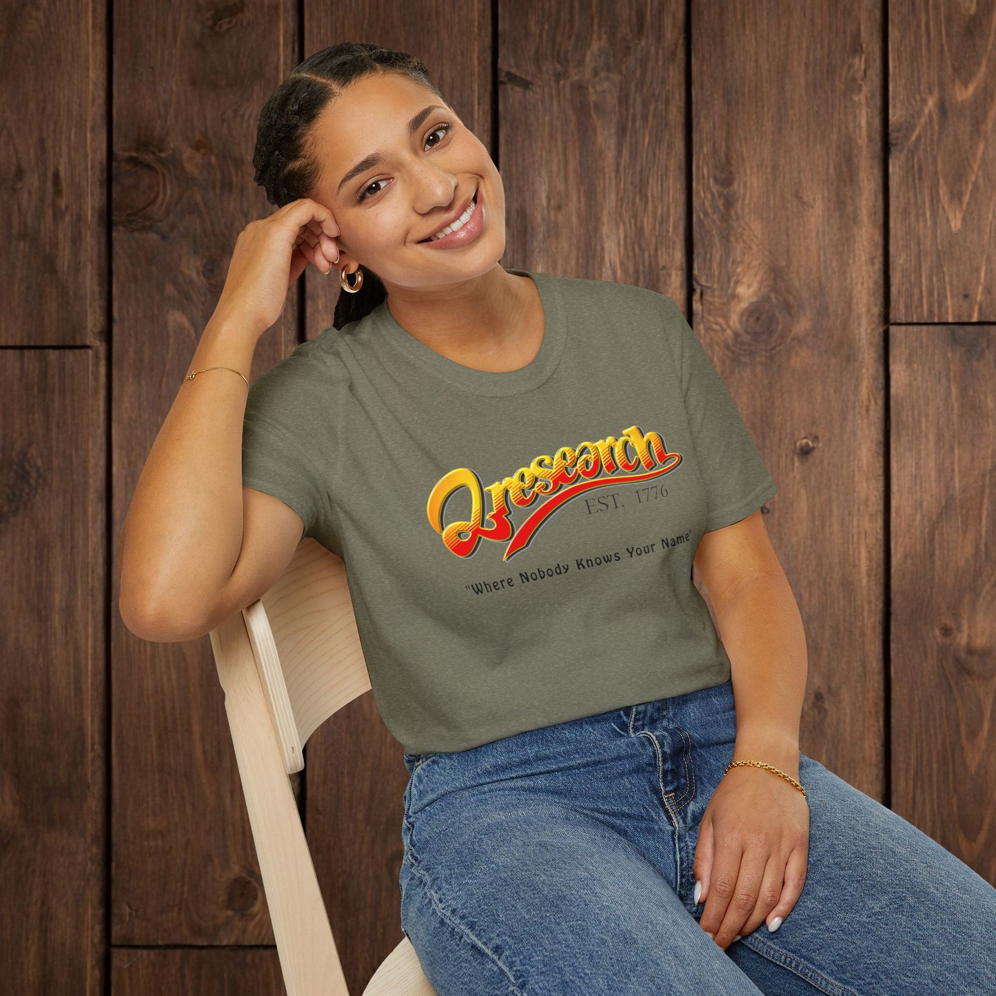 Research Vintage T-Shirt — "Research EST. 1776" Retro Script Science Tee