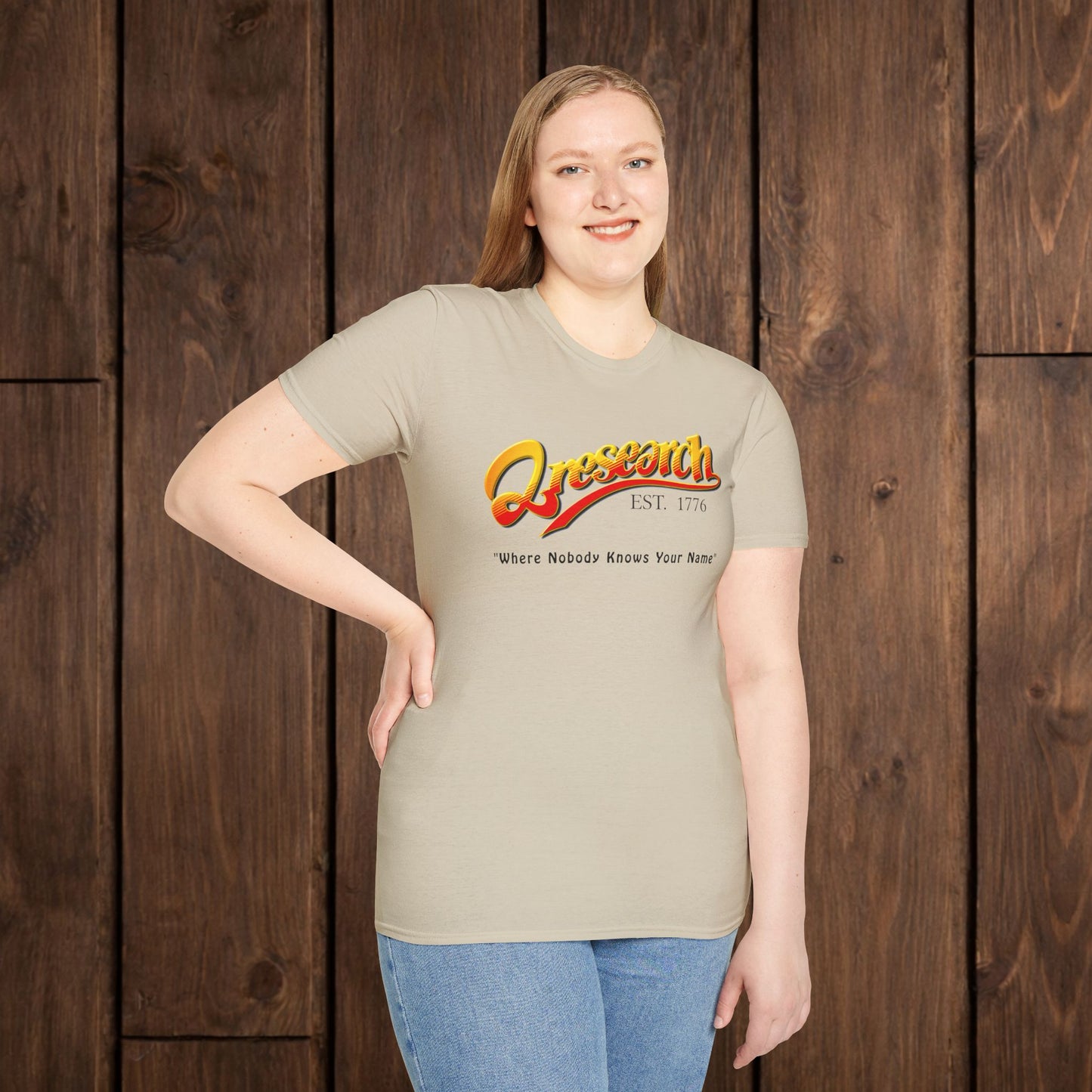 Research Vintage T-Shirt — "Research EST. 1776" Retro Script Science Tee