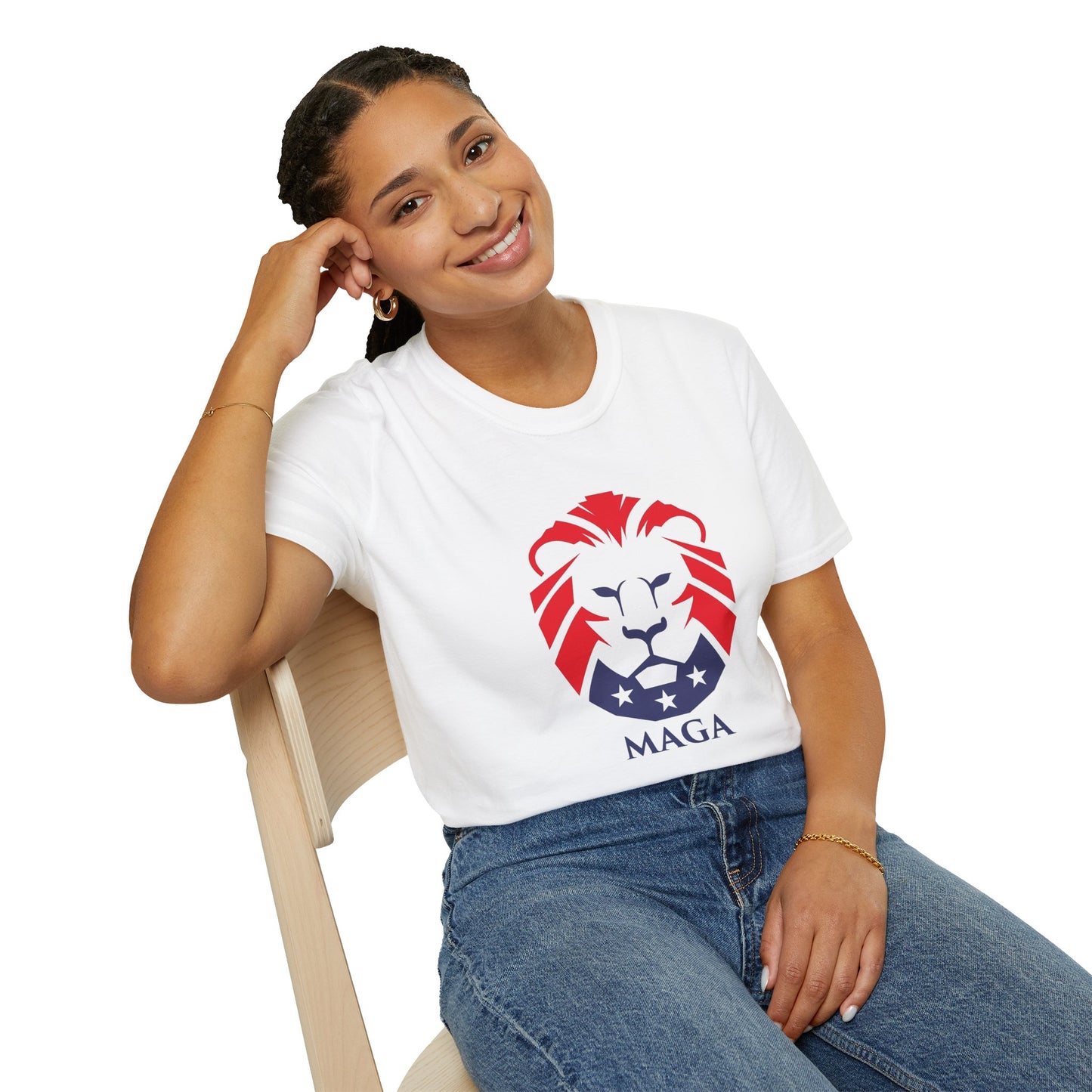 MAGA Lion T-Shirt — Bold Patriotic Graphic Tee