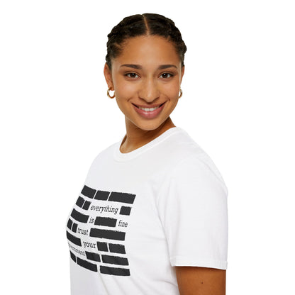'Everything is Fine, Trust Your Government' Redacted Design Political Tee