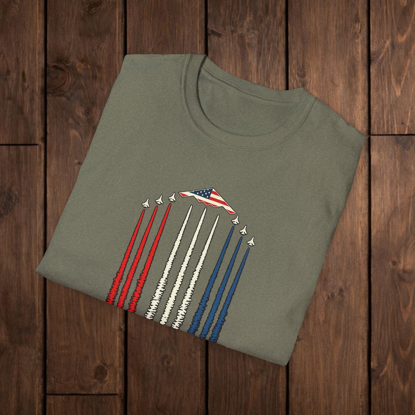 FAFO Jetpack Aviation Tee — Red, White & Blue Graphic image 4