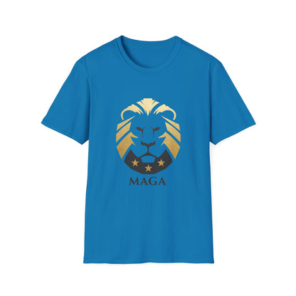 MAGA Gold Lion T‑Shirt — Bold Patriotic Crest Tee