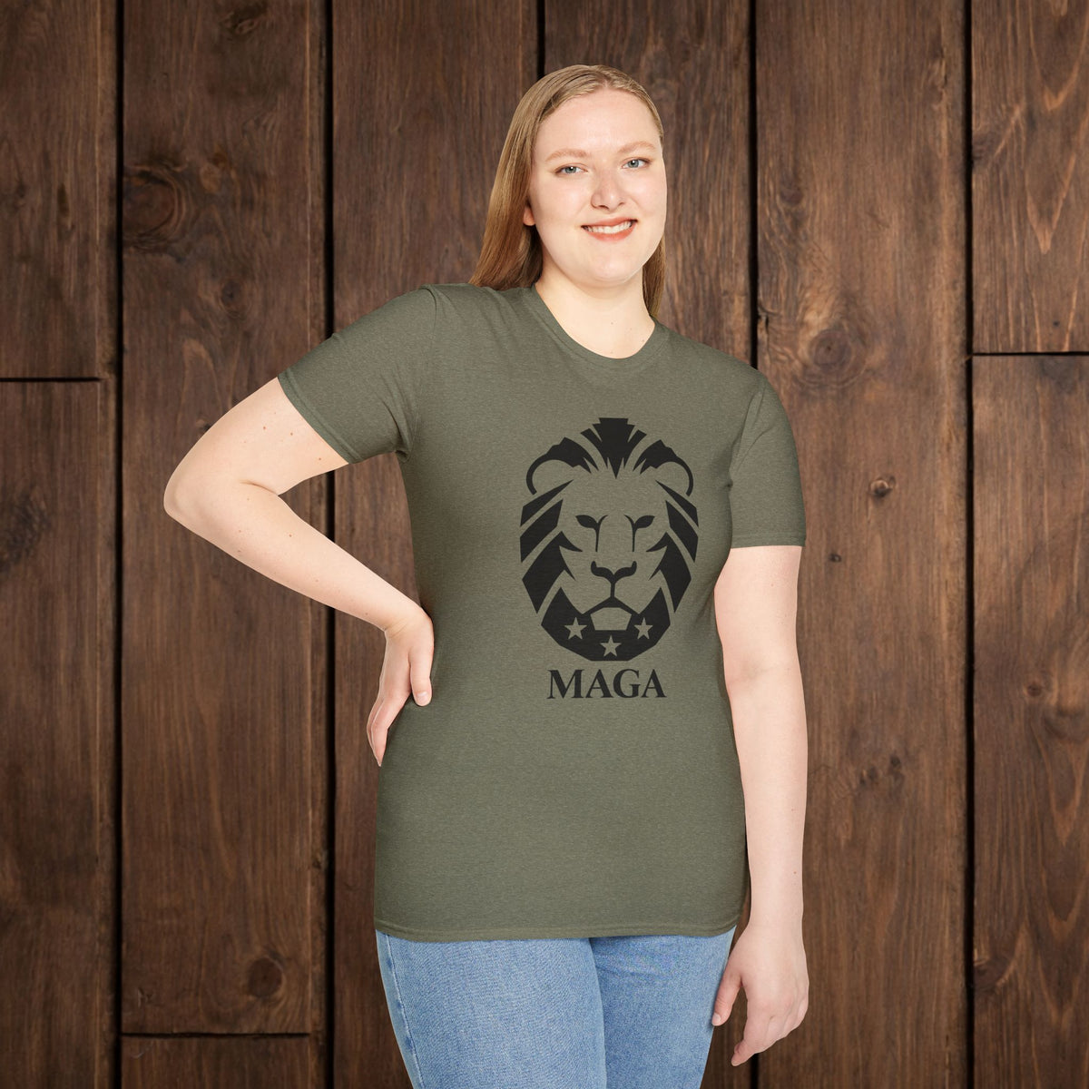 MAGA Lion T-Shirt — Bold Patriotic Graphic Tee