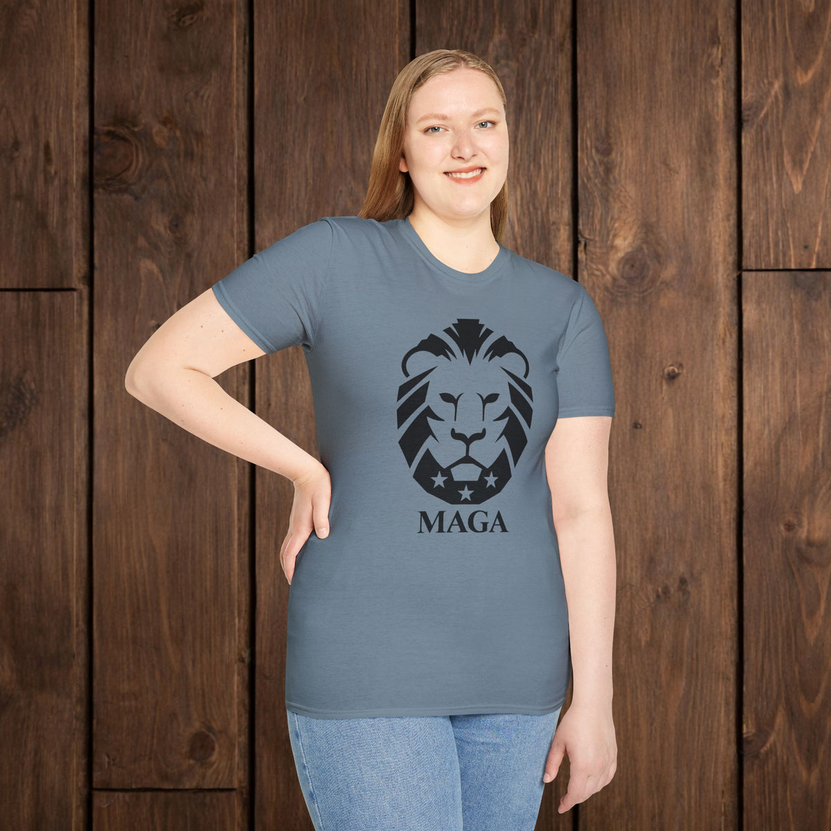 MAGA Lion T-Shirt — Bold Patriotic Graphic Tee