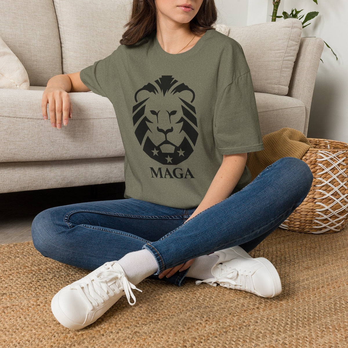 MAGA Lion T-Shirt — Bold Patriotic Graphic Tee