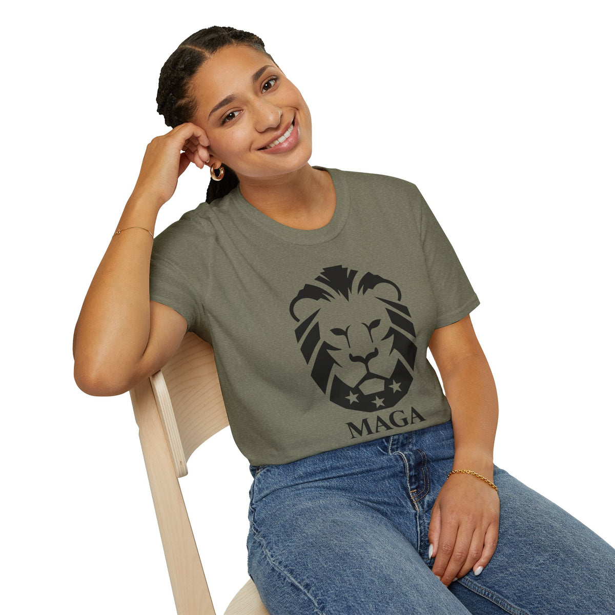 MAGA Lion T-Shirt — Bold Patriotic Graphic Tee