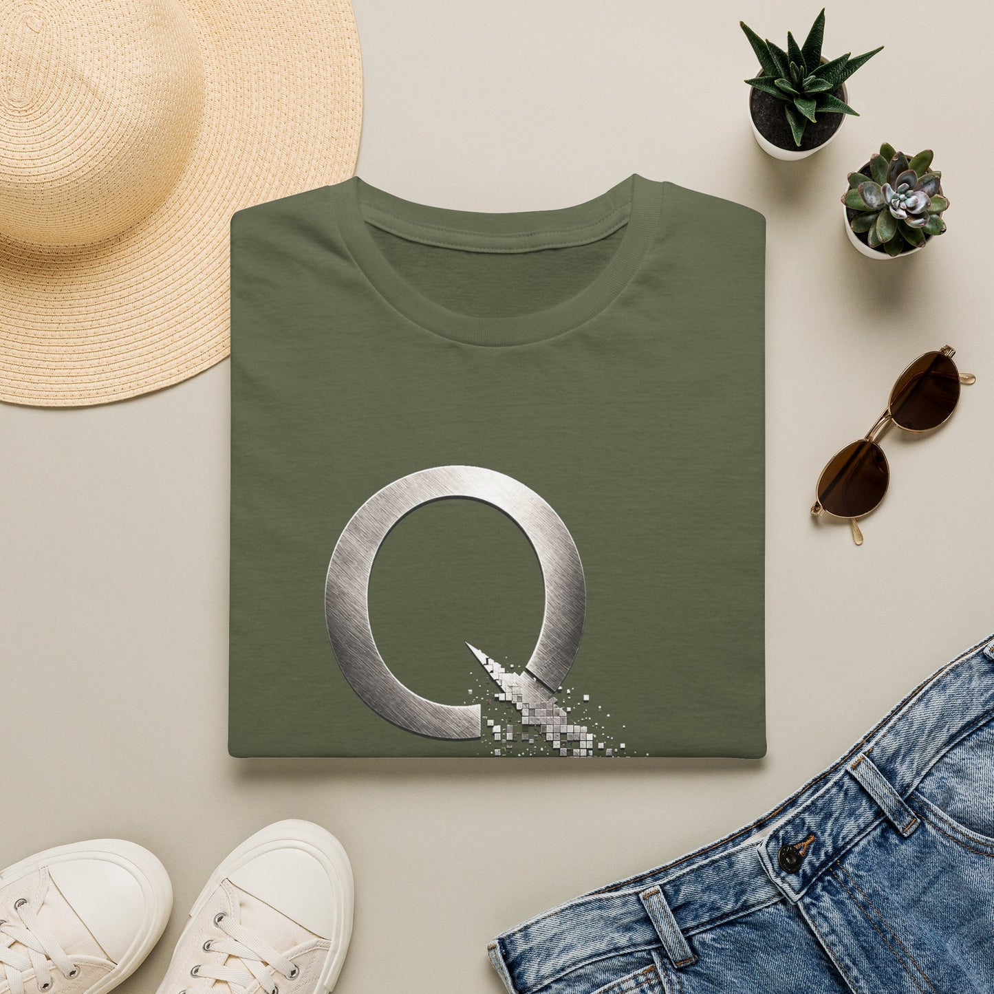 QNotables Metallic Shirt – Research Discern Know Graphic Tee – Digital Dissolve Logo T-Shirt – Truth Seeker Apparel