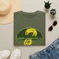 Retro Sci‑Fi Night Shift T-Shirt — Neon Snake Grid Graphic
