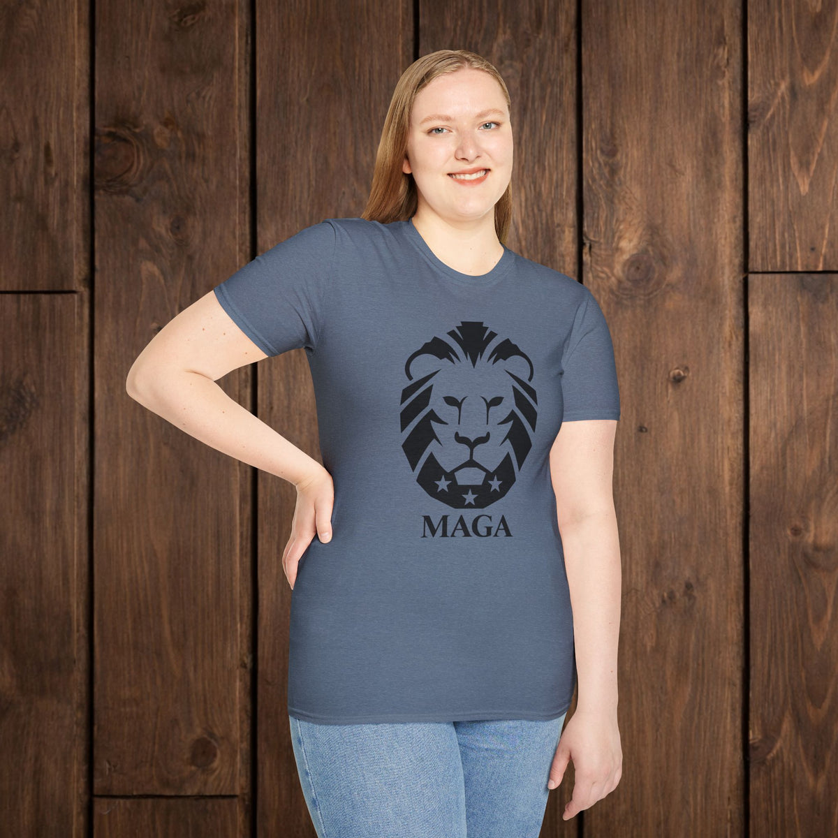 MAGA Lion T-Shirt — Bold Patriotic Graphic Tee