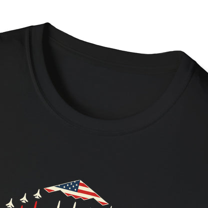 FAFO Jetpack Aviation Tee — Red, White & Blue Graphic