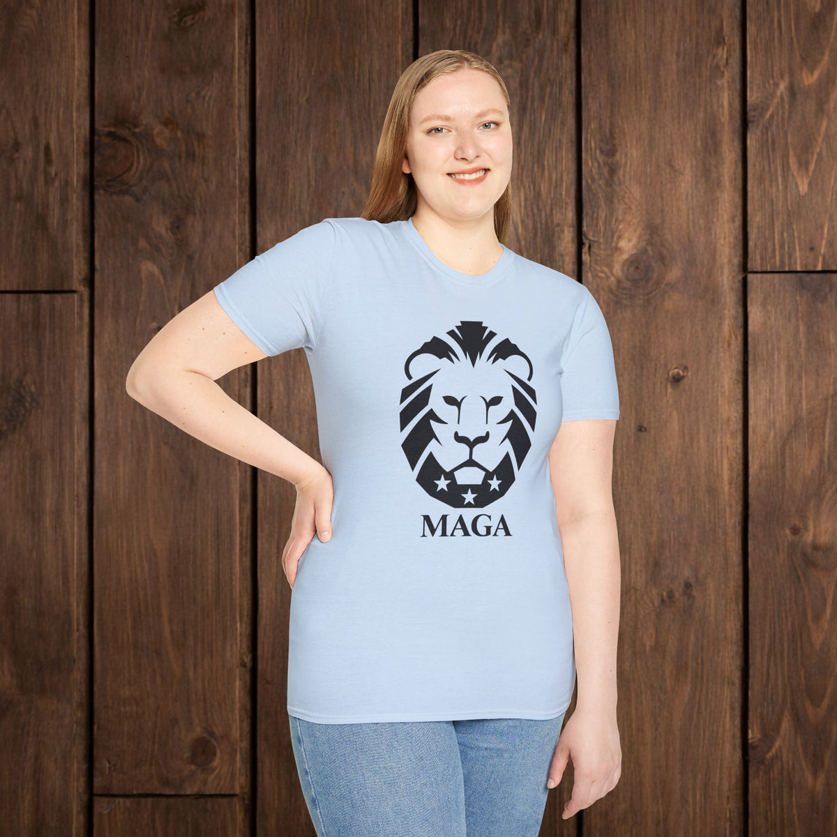 MAGA Lion T-Shirt — Bold Patriotic Graphic Tee