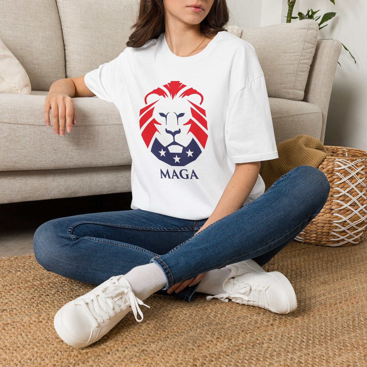 MAGA Lion T-Shirt — Bold Patriotic Graphic Tee