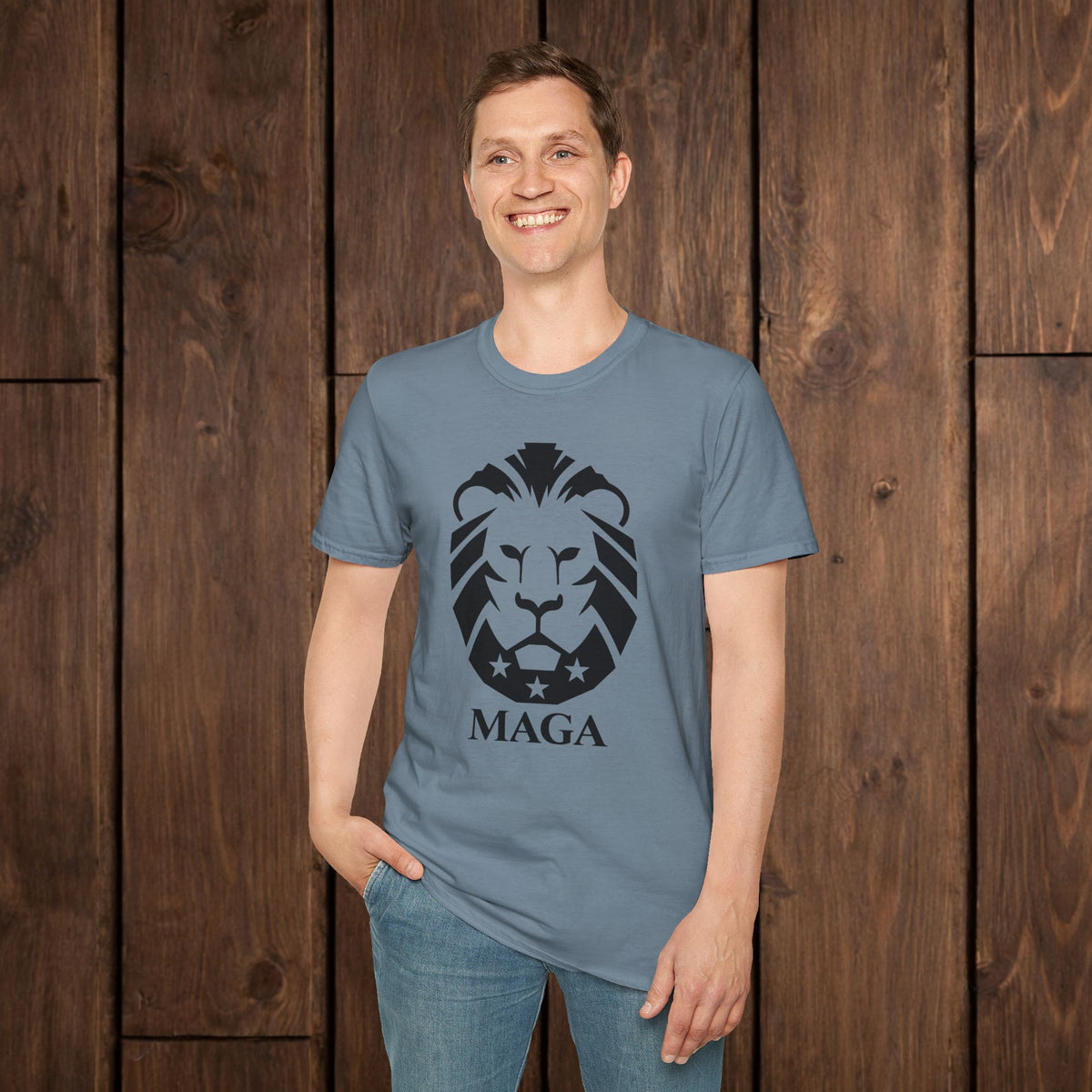 MAGA Lion T-Shirt — Bold Patriotic Graphic Tee