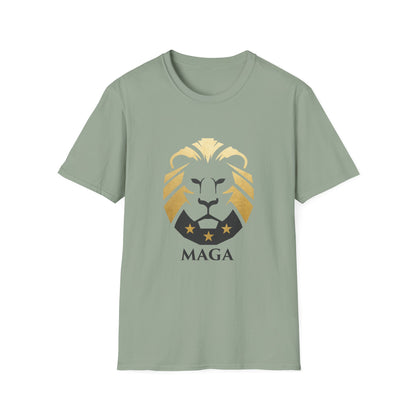 MAGA Gold Lion T‑Shirt — Bold Patriotic Crest Tee