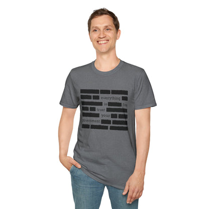 'Everything is Fine, Trust Your Government' Redacted Design Political Tee