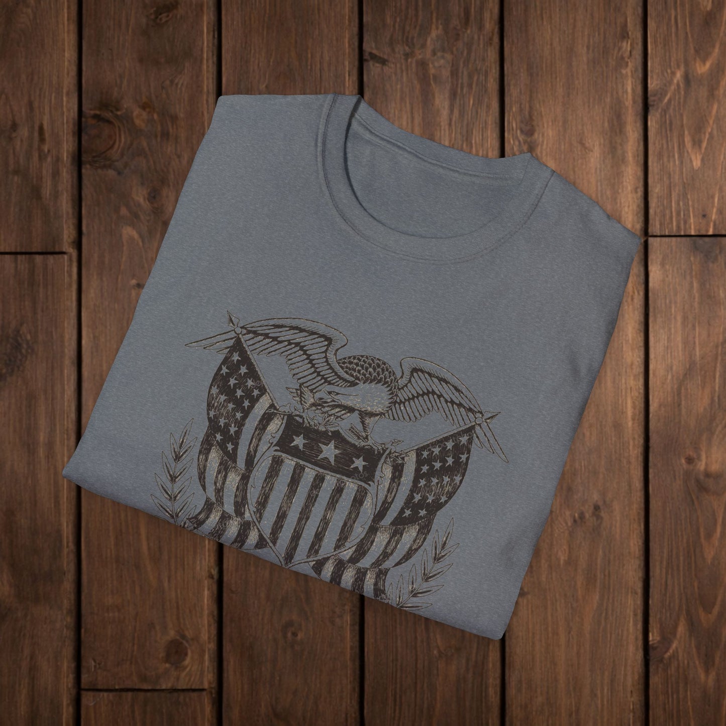 Eagle Shield Graphic T-Shirt — Vintage American Crest Tee image 7