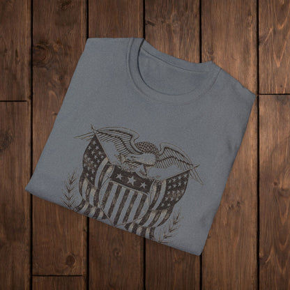 Eagle Shield Graphic T-Shirt — Vintage American Crest Tee image 7