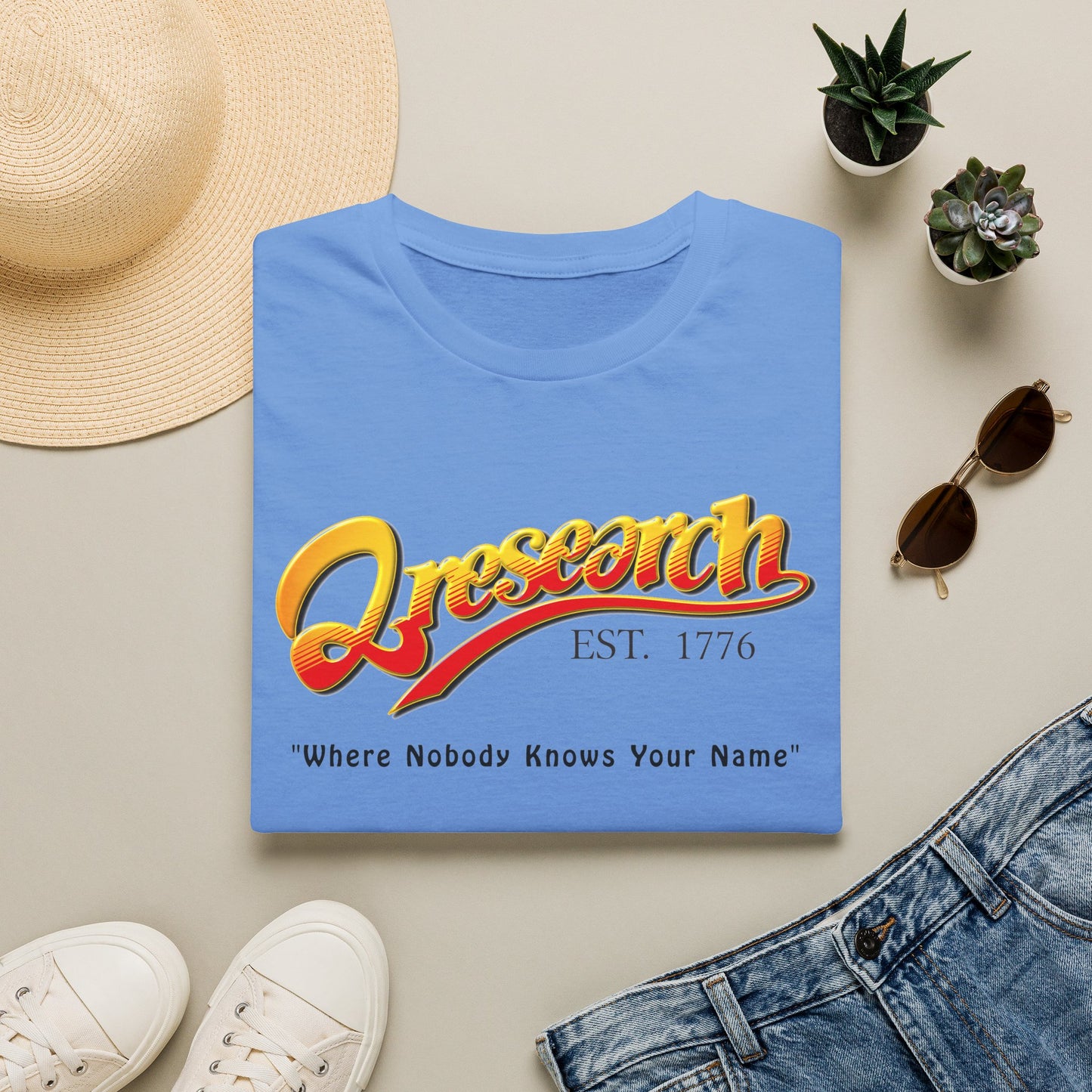 Research Vintage T-Shirt — "Research EST. 1776" Retro Script Science Tee