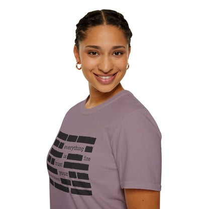 'Everything is Fine, Trust Your Government' Redacted Design Political Tee
