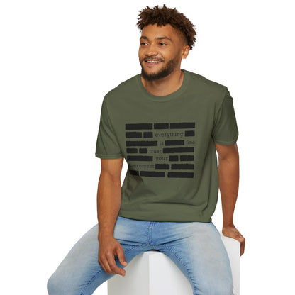 'Everything is Fine, Trust Your Government' Redacted Design Political Tee