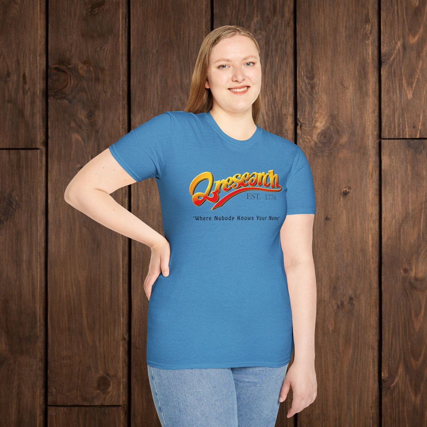 Research Vintage T-Shirt — "Research EST. 1776" Retro Script Science Tee