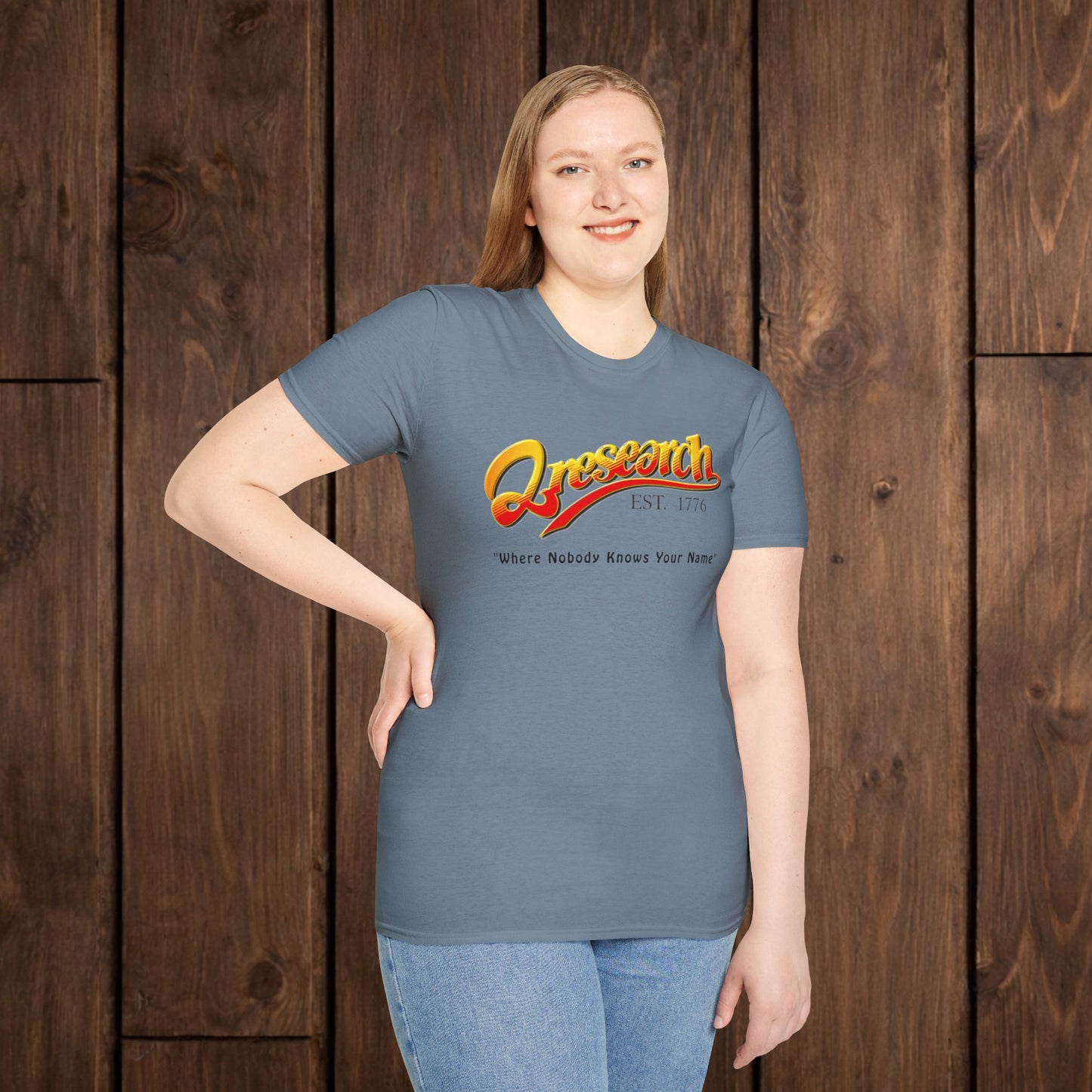 Research Vintage T-Shirt — "Research EST. 1776" Retro Script Science Tee