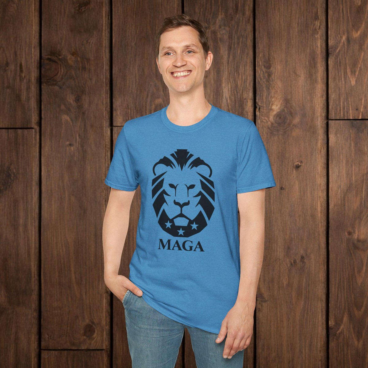 MAGA Lion T-Shirt — Bold Patriotic Graphic Tee