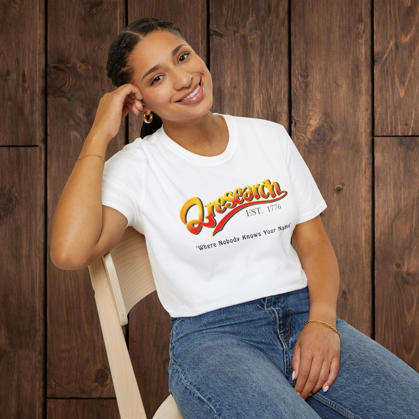 Research Vintage T-Shirt — "Research EST. 1776" Retro Script Science Tee