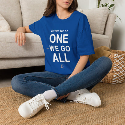 Where We Go One We Go All Shirt – Patriotic Graphic Tee – Distressed American Freedom T-Shirt – Q Notables Apparel