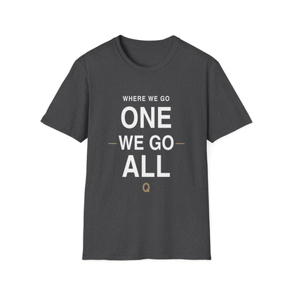 Where We Go One We Go All Shirt – Patriotic Graphic Tee – Distressed American Freedom T-Shirt – Q Notables Apparel