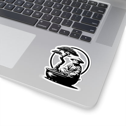 Zen Warrior — Samurai Garden Kiss-Cut Decal image 1