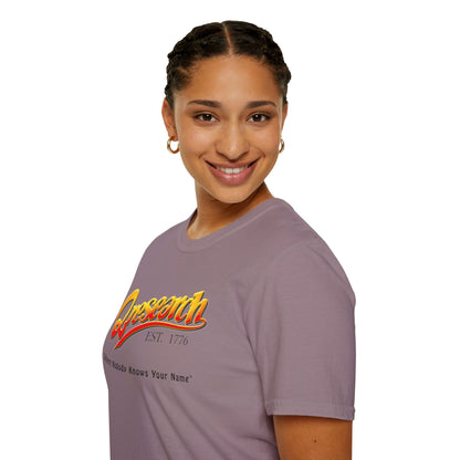 Research Vintage T-Shirt — "Research EST. 1776" Retro Script Science Tee