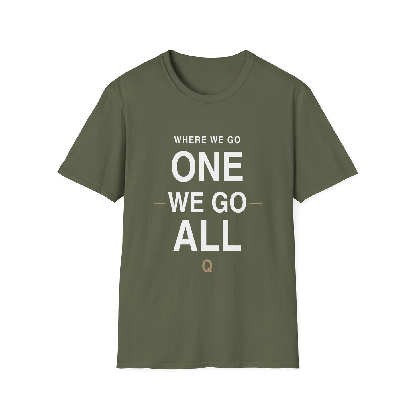 Where We Go One We Go All Shirt – Patriotic Graphic Tee – Distressed American Freedom T-Shirt – Q Notables Apparel