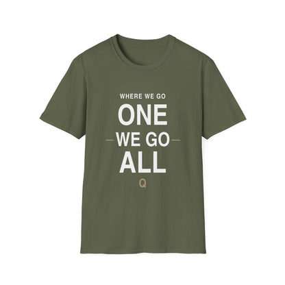 Where We Go One We Go All Shirt – Patriotic Graphic Tee – Distressed American Freedom T-Shirt – Q Notables Apparel