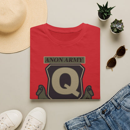 Anon Army Q Emblem Shirt, For God and Country Tee, Military Style Patriot Graphic, Alternative Research T-Shirt