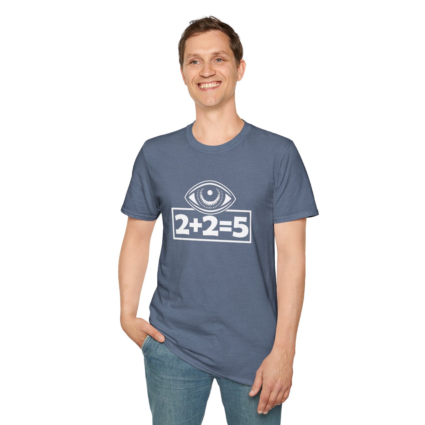  2+2=5 Eye Design, Dystopian Political Statement - Tee Graphic T-Shirt  image 10