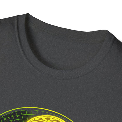 Retro Sci‑Fi Night Shift T-Shirt — Neon Snake Grid Graphic