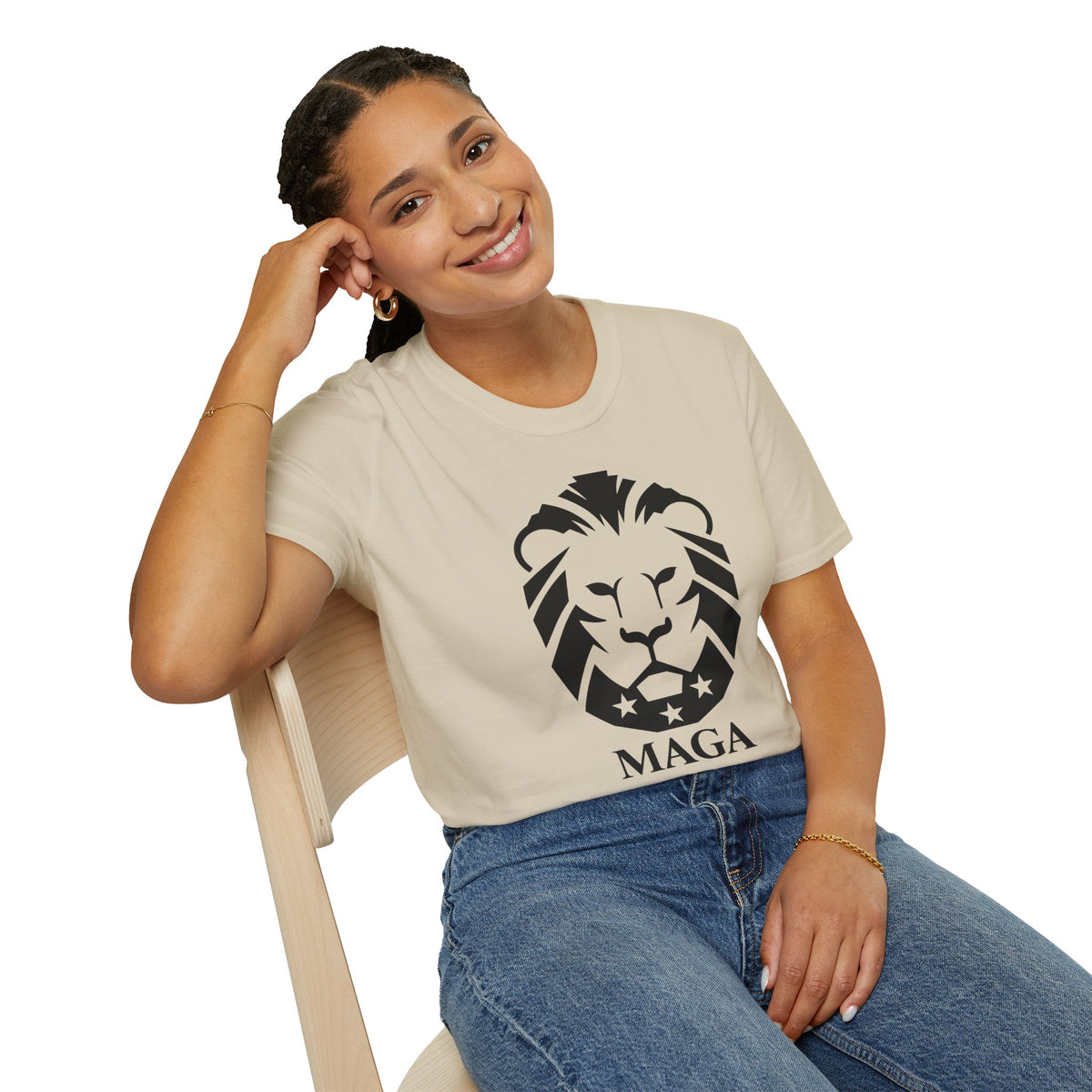 MAGA Lion T-Shirt — Bold Patriotic Graphic Tee