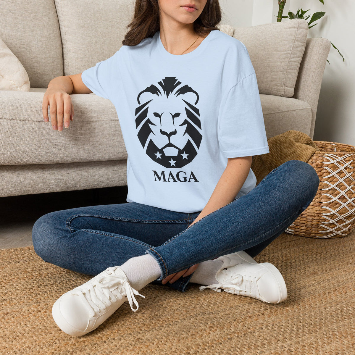 MAGA Lion T-Shirt — Bold Patriotic Graphic Tee