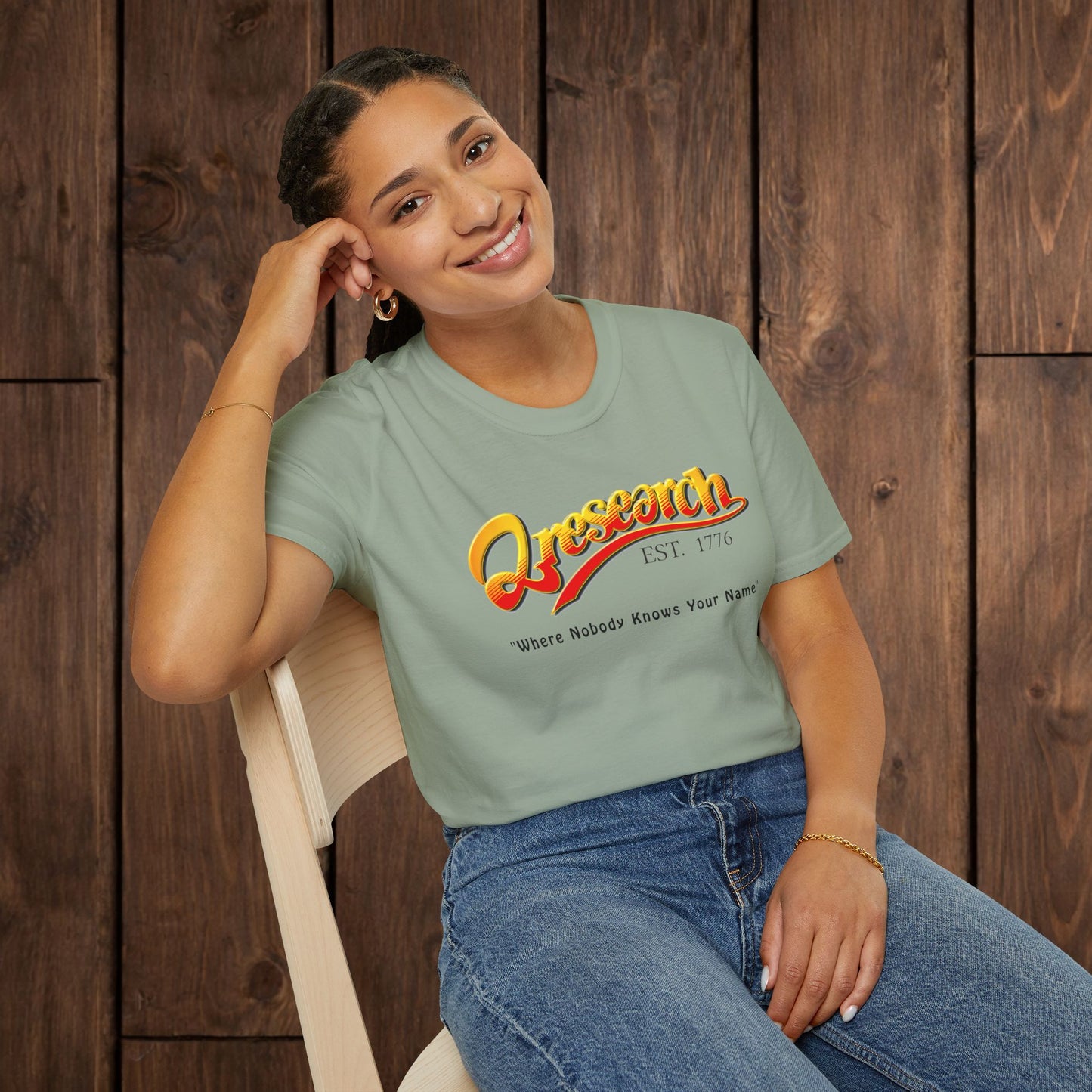 Research Vintage T-Shirt — "Research EST. 1776" Retro Script Science Tee