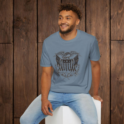 Eagle Shield Graphic T-Shirt — Vintage American Crest Tee image 10