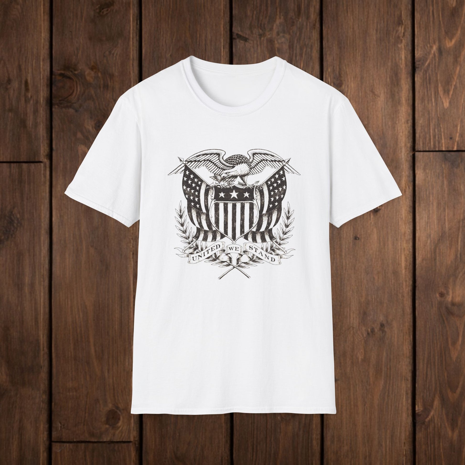 Eagle Shield Graphic T-Shirt — Vintage American Crest Tee image 0
