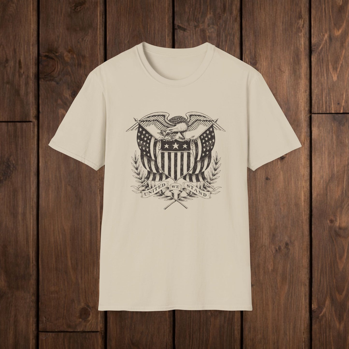 Eagle Shield Graphic T-Shirt — Vintage American Crest Tee image 3