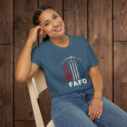 FAFO Jetpack Aviation Tee — Red, White & Blue Graphic image 13