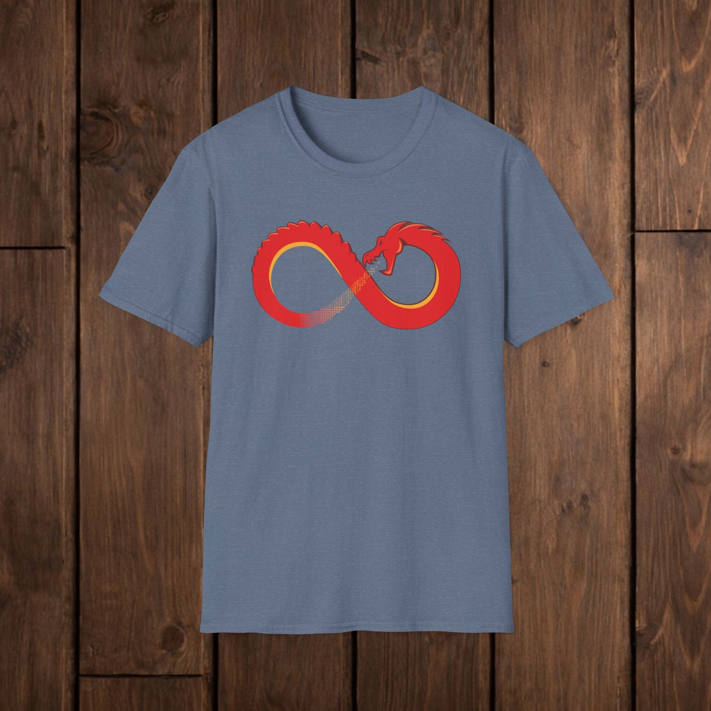 Digital War Dragon Ouroboros T-Shirt — Cyber Flame Resistance Tee image 6